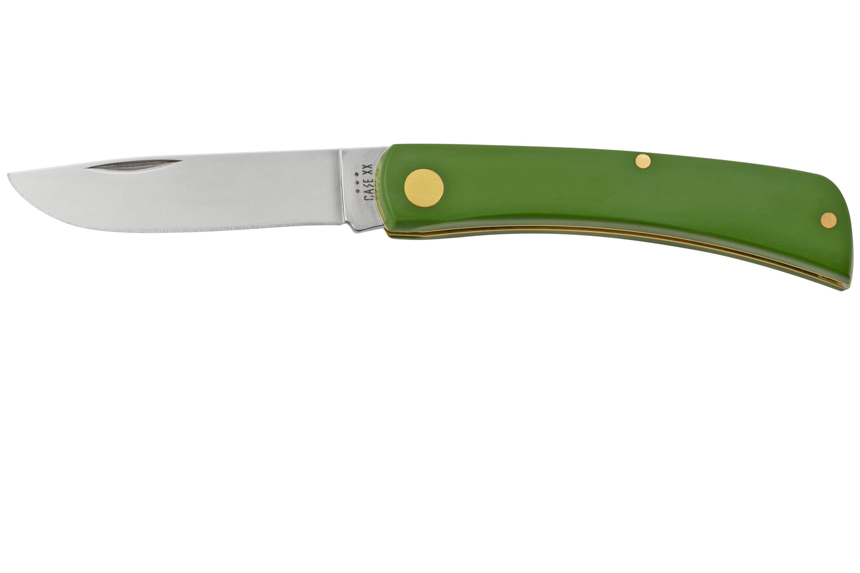 Case Sod Buster Jr. 53395, 4137 SS, Green Synthetic, pocket knife