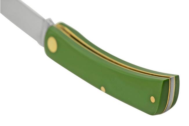 Case Sod Buster Jr. 53395, 4137 SS, Green Synthetic, pocket knife