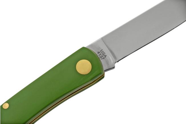 Case Sod Buster Jr. 53395, 4137 SS, Green Synthetic, pocket knife