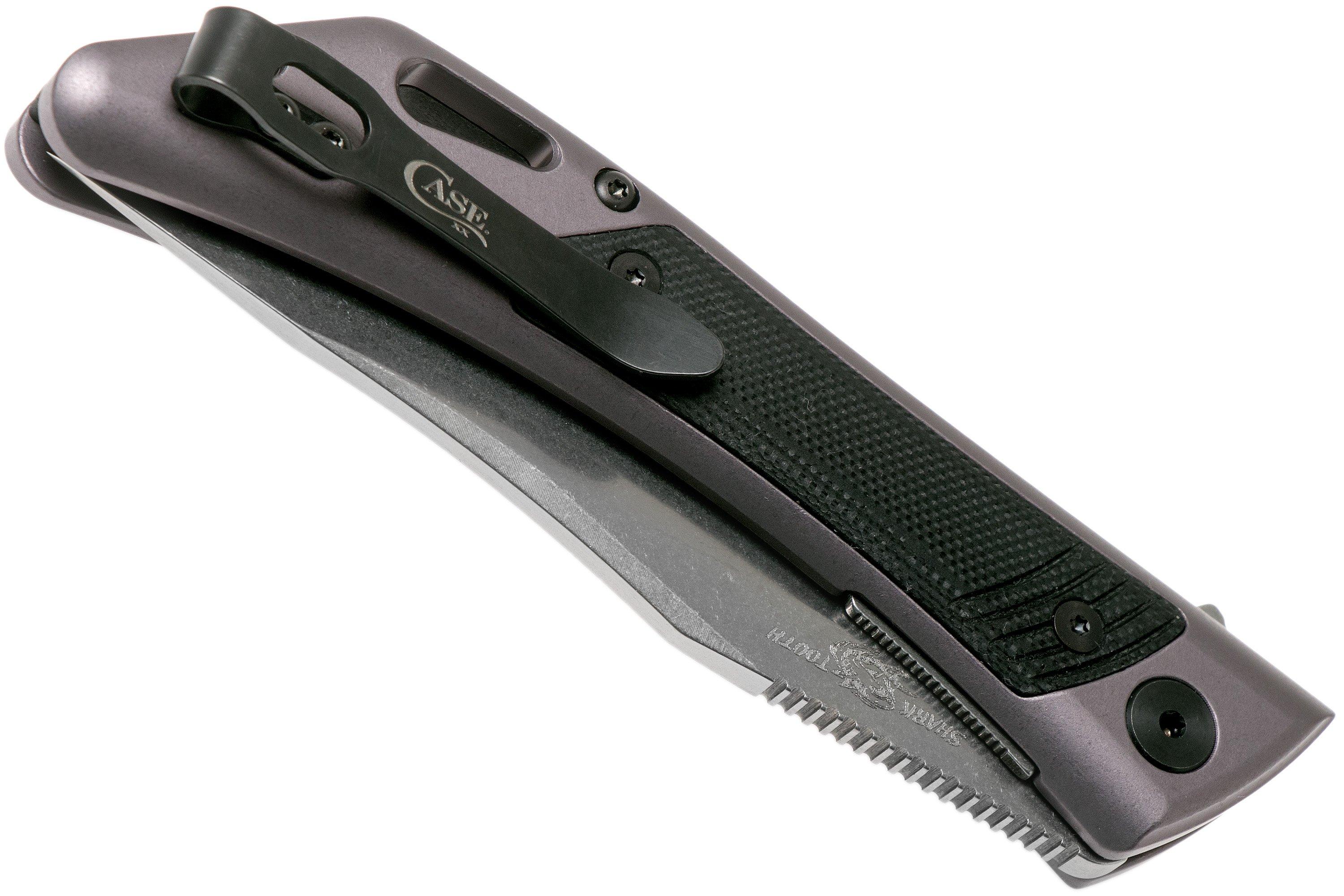 Case Sharp Tooth Flipper Dark Gray 53504 pocket knife Advantageously