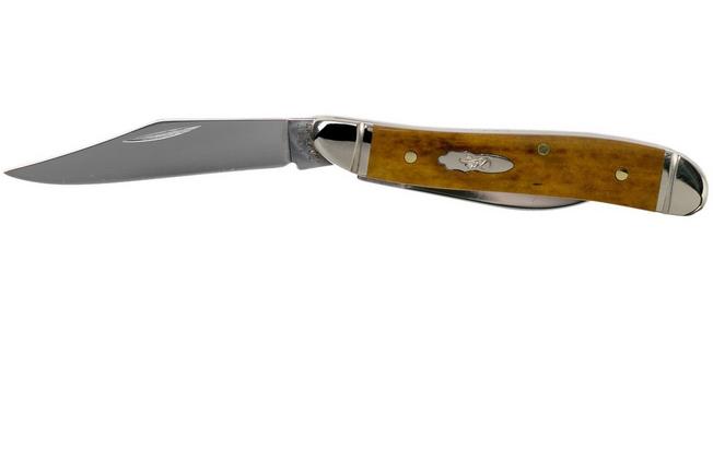 Case Peanut Smooth Antique Bone 58201, 6220 SS pocket knife