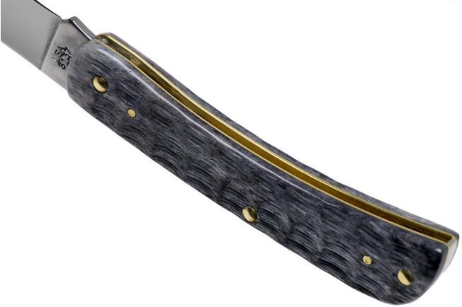 Case Sod Buster Jr Pocket Worn Grey Bone, Crandall Jig, 58412