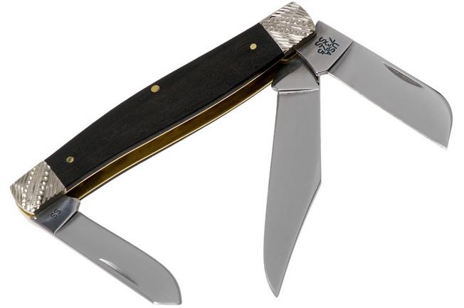 Imagen para Case Large Stockman Ebony Wood, Worked Bolsters, 59673, 7375 SS navaja