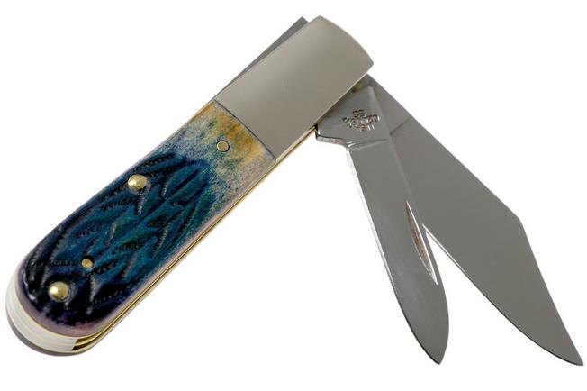 Image for Case Barlow Burnt Purple Bone, Tribal Jigged 61803 SS pocket knife