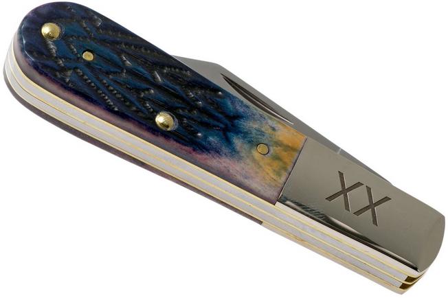 Image for Case Barlow Burnt Purple Bone, Tribal Jigged 61803 SS pocket knife