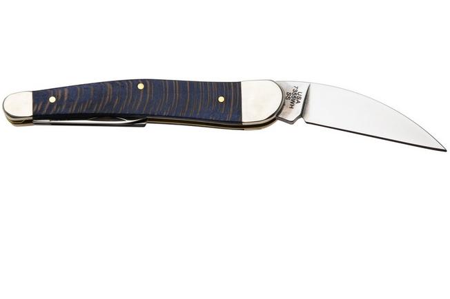 Afbeelding voor Case Seahorse Whittler, Smooth Blue Sycamore Wood, 63735, 7355WH SS zakmes