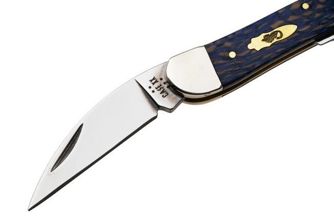 Afbeelding voor Case Seahorse Whittler, Smooth Blue Sycamore Wood, 63735, 7355WH SS zakmes