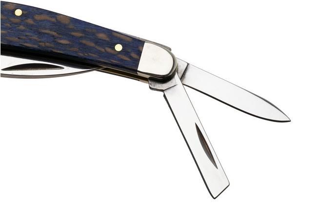 Afbeelding voor Case Seahorse Whittler, Smooth Blue Sycamore Wood, 63735, 7355WH SS zakmes