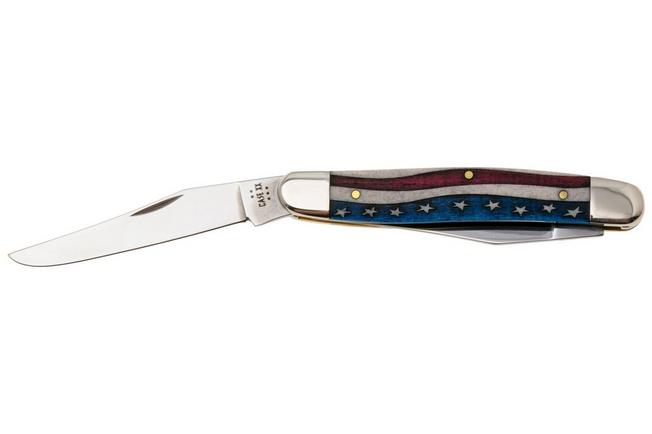 Afbeelding voor Case Muskrat Embellished Smooth Natural Bone, Star Spangled, 64143, MUSKRAT SS zakmes