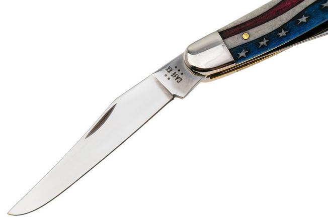 Afbeelding voor Case Muskrat Embellished Smooth Natural Bone, Star Spangled, 64143, MUSKRAT SS zakmes