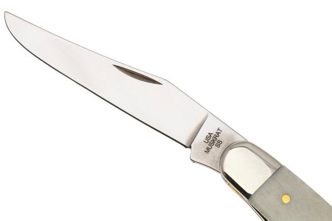 Afbeelding voor Case Muskrat Embellished Smooth Natural Bone, Star Spangled, 64143, MUSKRAT SS zakmes