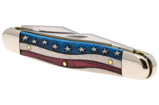 Afbeelding voor Case Muskrat Embellished Smooth Natural Bone, Star Spangled, 64143, MUSKRAT SS zakmes