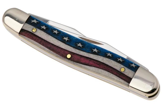 Afbeelding voor Case Muskrat Embellished Smooth Natural Bone, Star Spangled, 64143, MUSKRAT SS zakmes