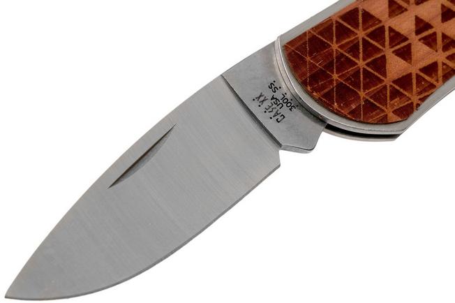 Case x Woodchuck Executive Lockback Brushed Stainless, Triangles