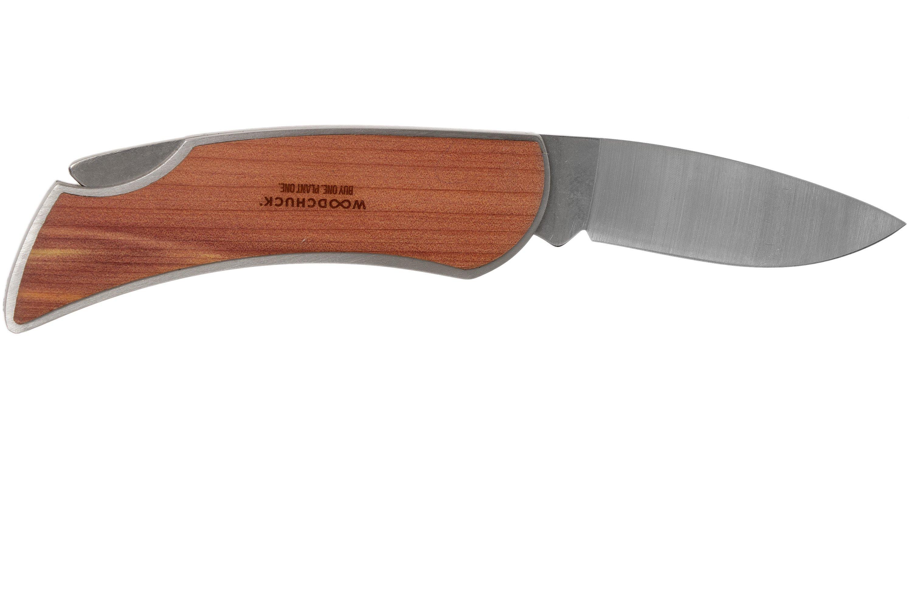 Case x Woodchuck Executive Lockback Brushed Stainless, Lines, 64322, M1300L SS pocket knife