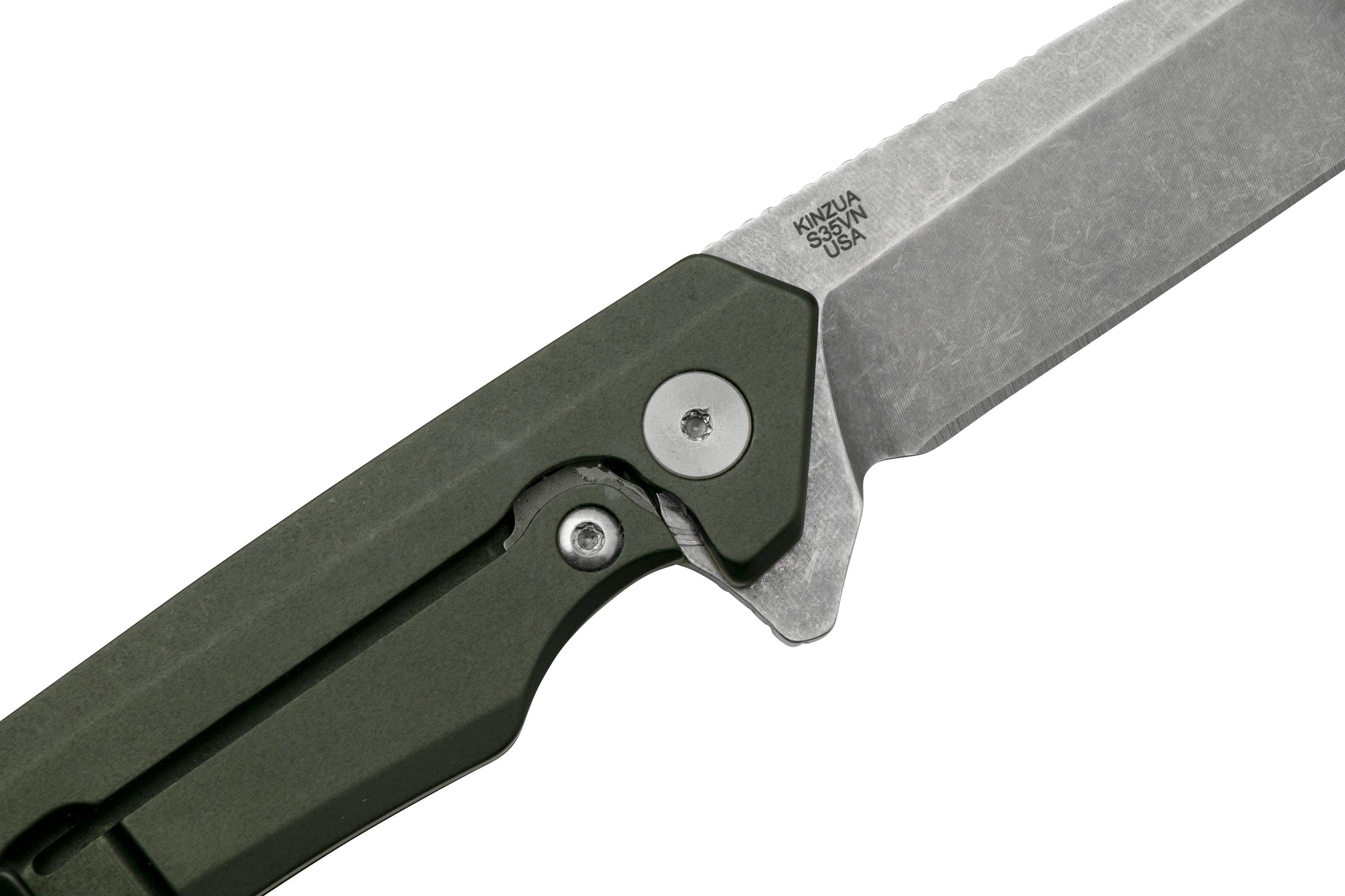 Case Kinzua Spearpoint, OD Green Anodized Aluminum, S35VN, 64659 pocket  knife
