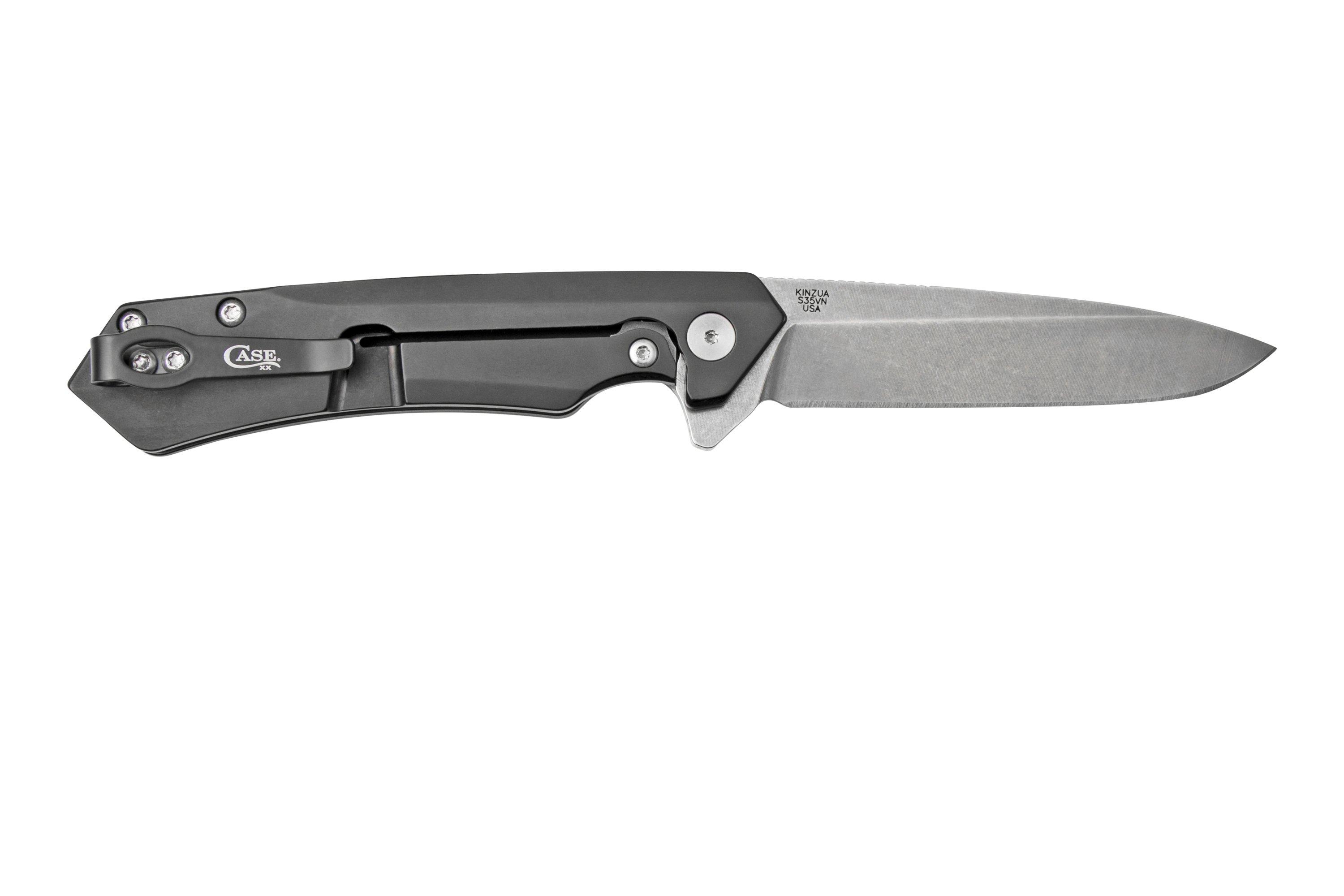 Case Kinzua Spearpoint, Black Anodized Aluminum, S35VN, 64662 pocket