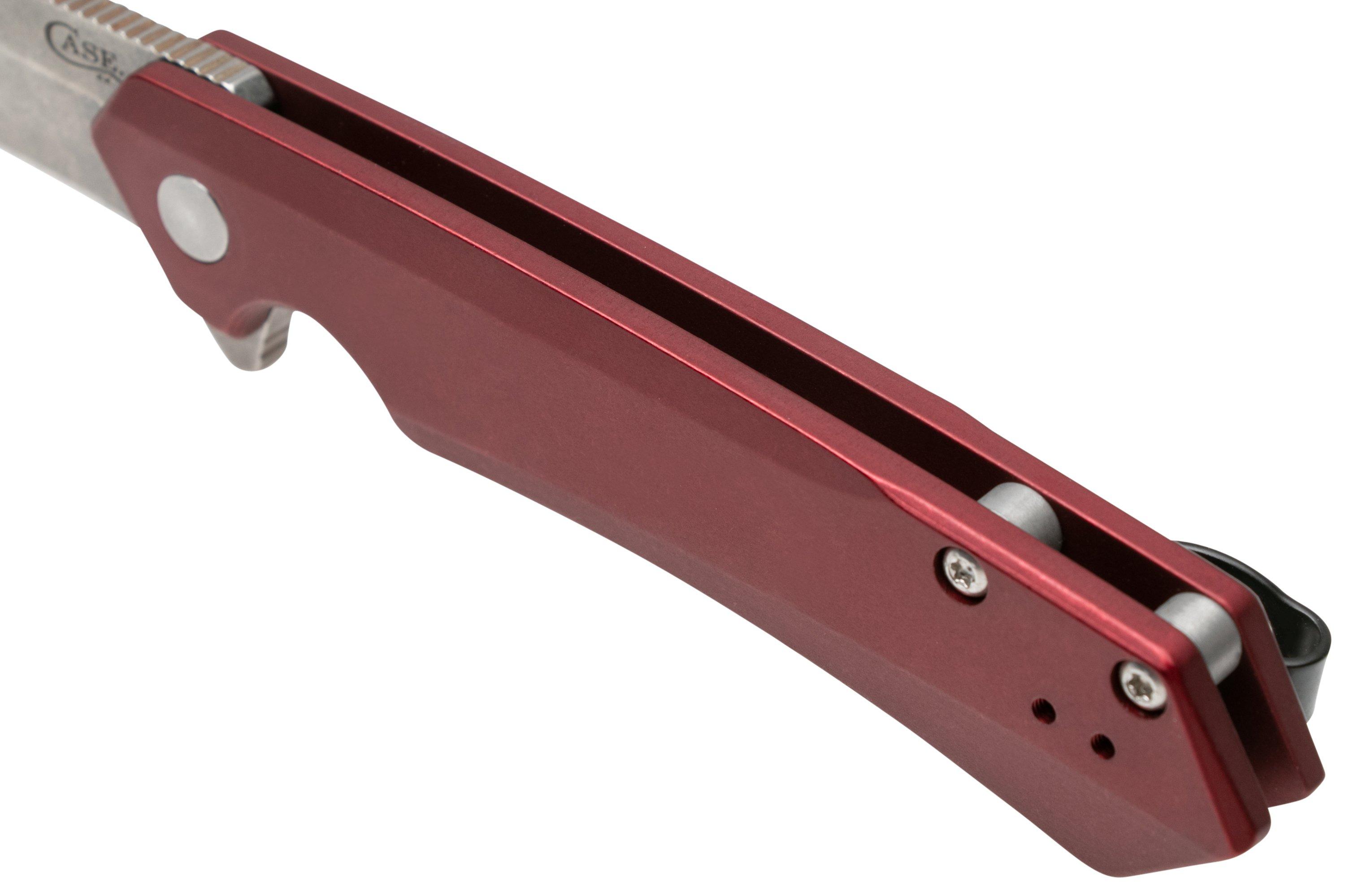 Case The Kinzua Red Anodized Aluminum Tanto S Vn Zakmes Voordelig Kopen Bij