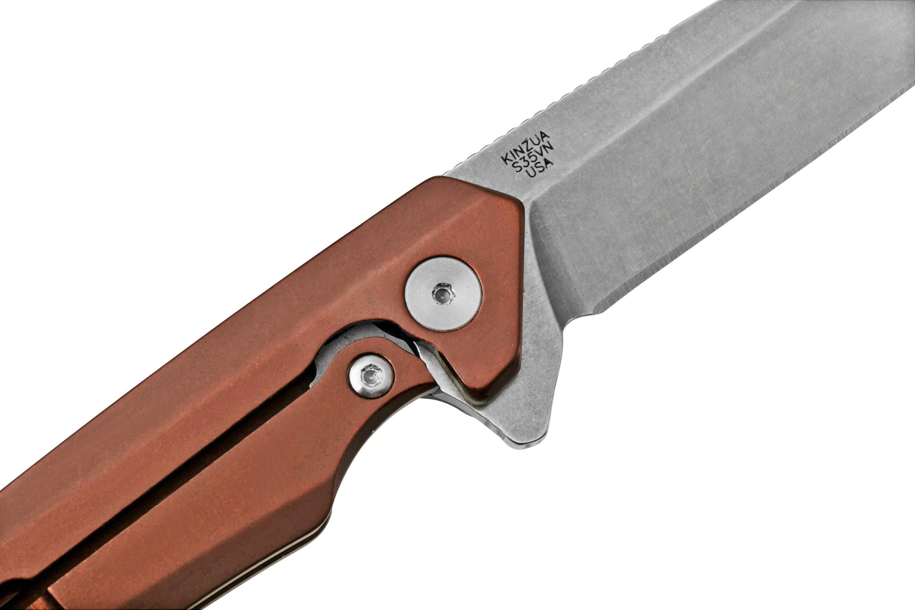 Case The Kinzua, Brown Anodized Aluminum, Spearpoint S35VN, 64692