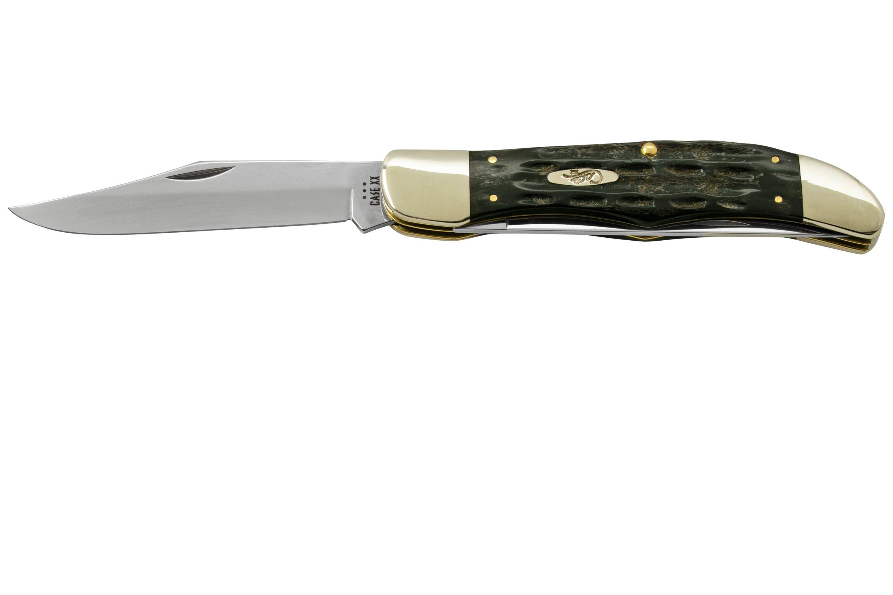 Case Folding Hunter 65030 Jigged Buffalo Horn, pocket knife with sheath