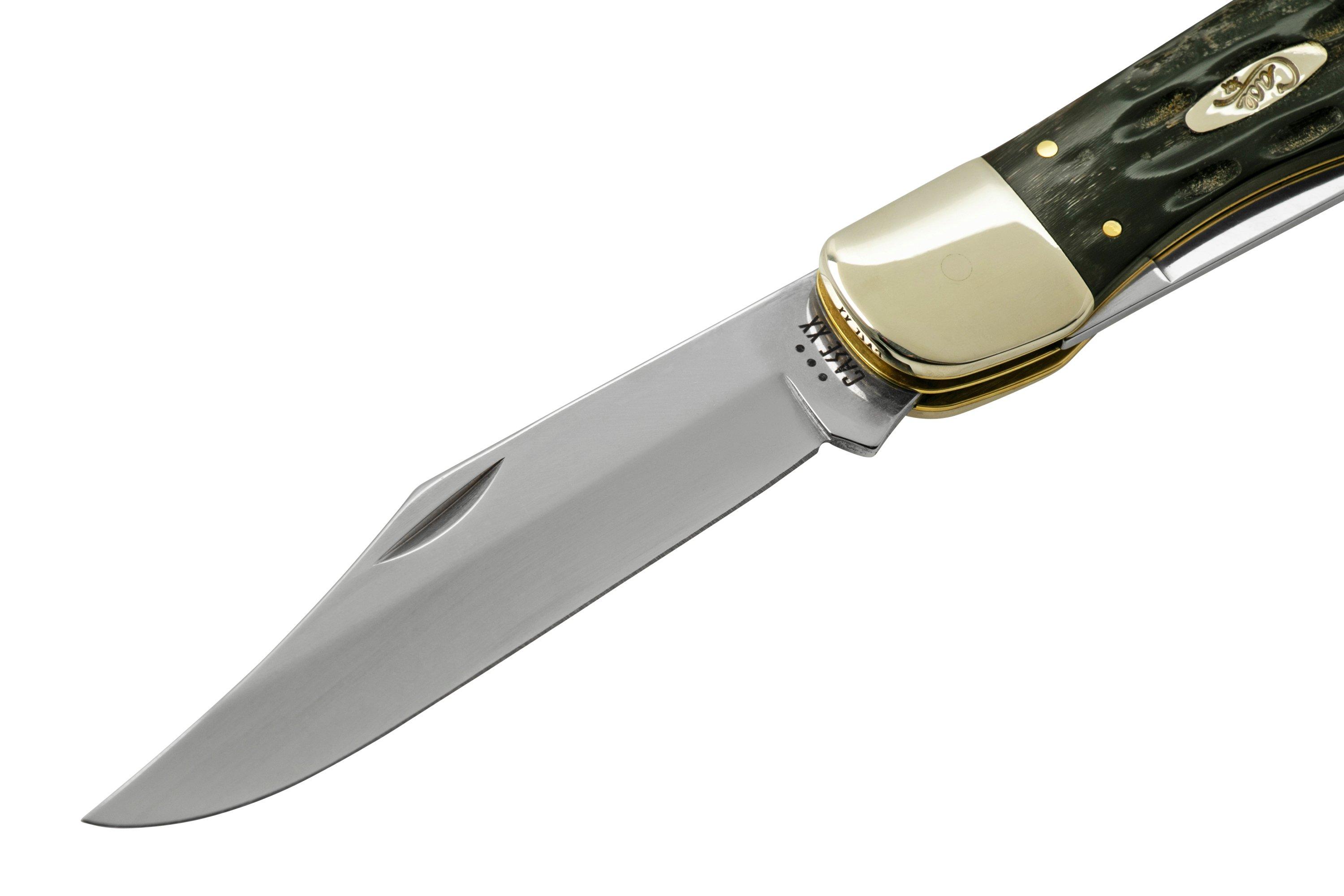 Case Folding Hunter 65030 Jigged Buffalo Horn, pocket knife with sheath