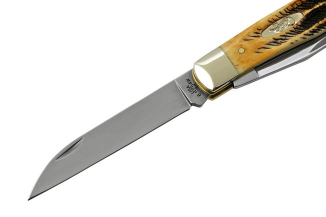 Case® Burnt 6.5 BoneStag Large Folding Hunter Knife –