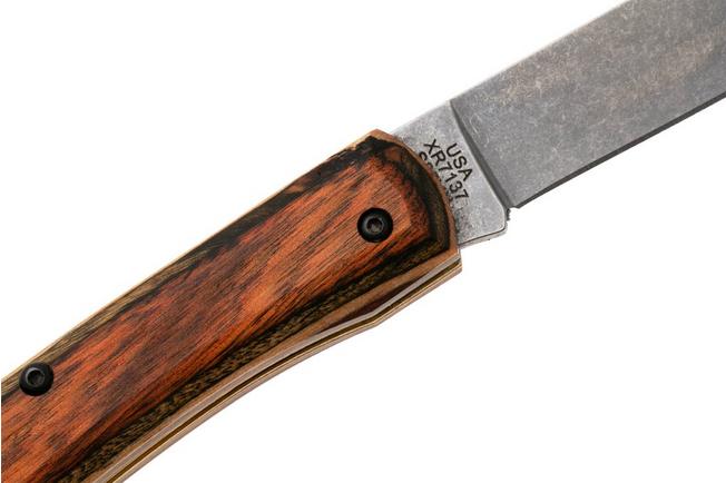 Afbeelding voor Case Sod Buster Jr. Smooth Brown/Green Dymalux Wood, Crossroads XR, 66381, XR7137 S35VN zakmes