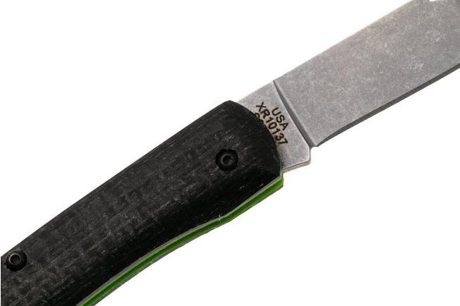 Afbeelding voor Case Sod Buster Jr. Smooth Black Burlap Laminate, DayGlo G10, Crossroads XR, 66382, XR10137 S35VN zakmes