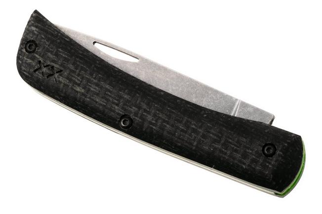 Afbeelding voor Case Sod Buster Jr. Smooth Black Burlap Laminate, DayGlo G10, Crossroads XR, 66382, XR10137 S35VN zakmes