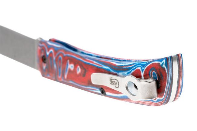 Obraz dla Nóż składany Case Sod Buster Jr. Smooth Red/White/Blue Burl G10, Crossroads XR, 66386, XR10137C S35VN