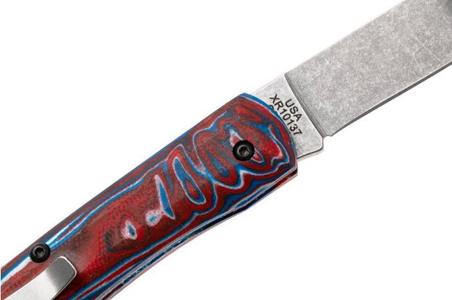 Obraz dla Nóż składany Case Sod Buster Jr. Smooth Red/White/Blue Burl G10, Crossroads XR, 66386, XR10137C S35VN