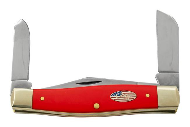  Case XX WR POCKET KNIFE LARGE STOCKMAN - AMERICAN WORKMAN CS -  SMOOTH RED SYNTHETIC, ITEM 73929, LENGTH CLOSED 4 1/4 INCH (4375 CS) :  Sports & Outdoors