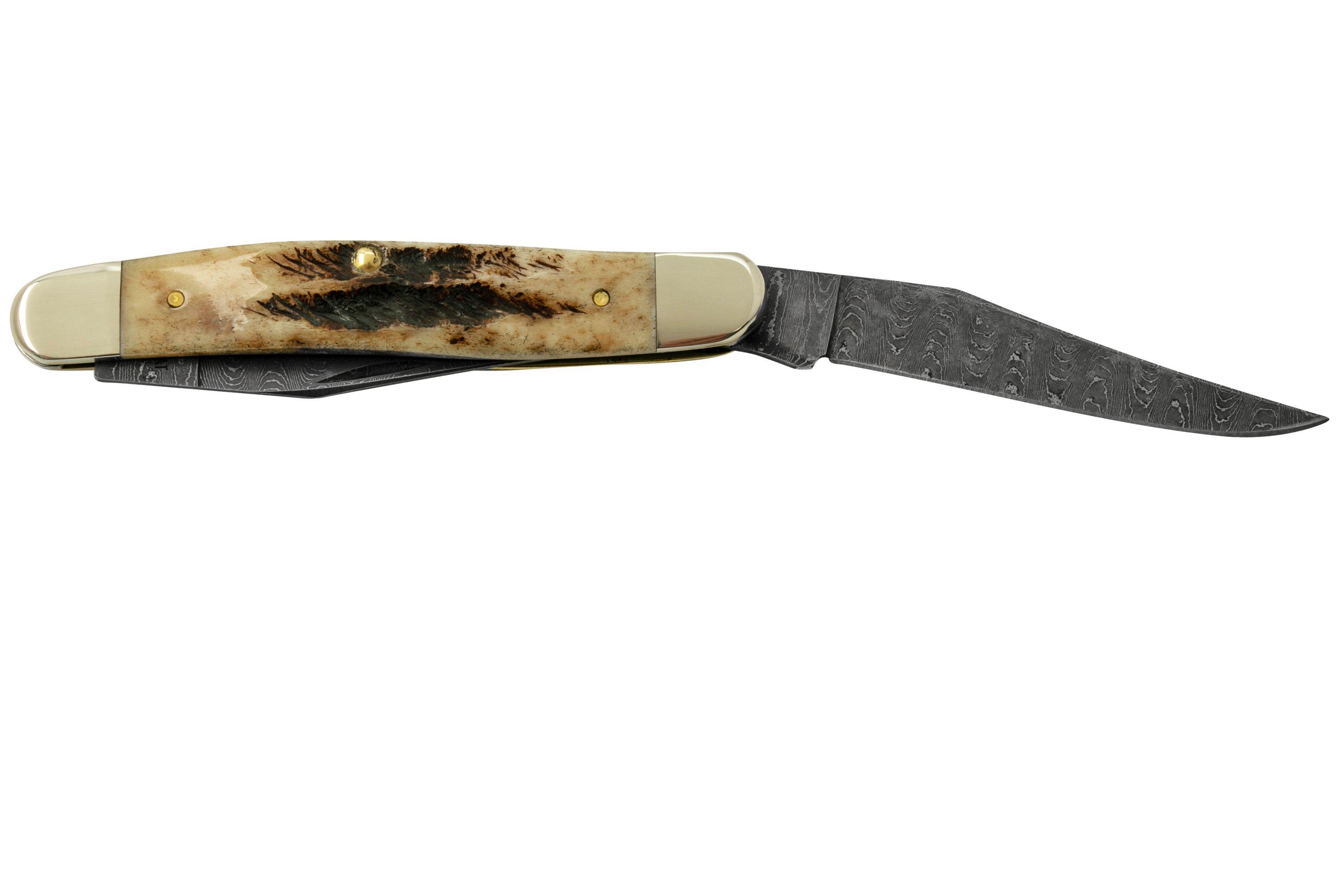 Case Muskrat 77463 Damascus Vintage Bone, pocket knife | Advantageously ...