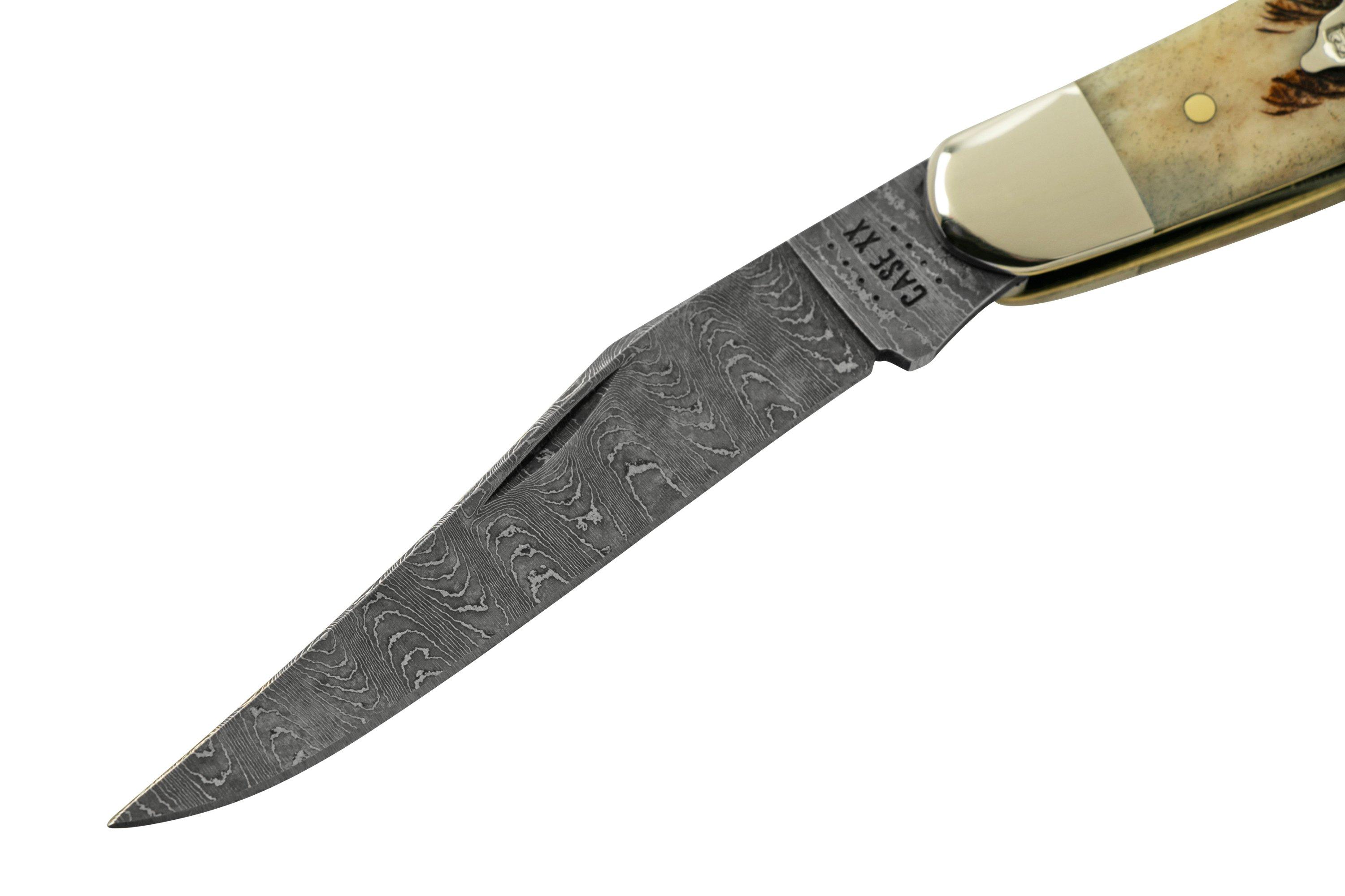 Case Muskrat 77463 Damascus Vintage Bone, pocket knife | Advantageously ...