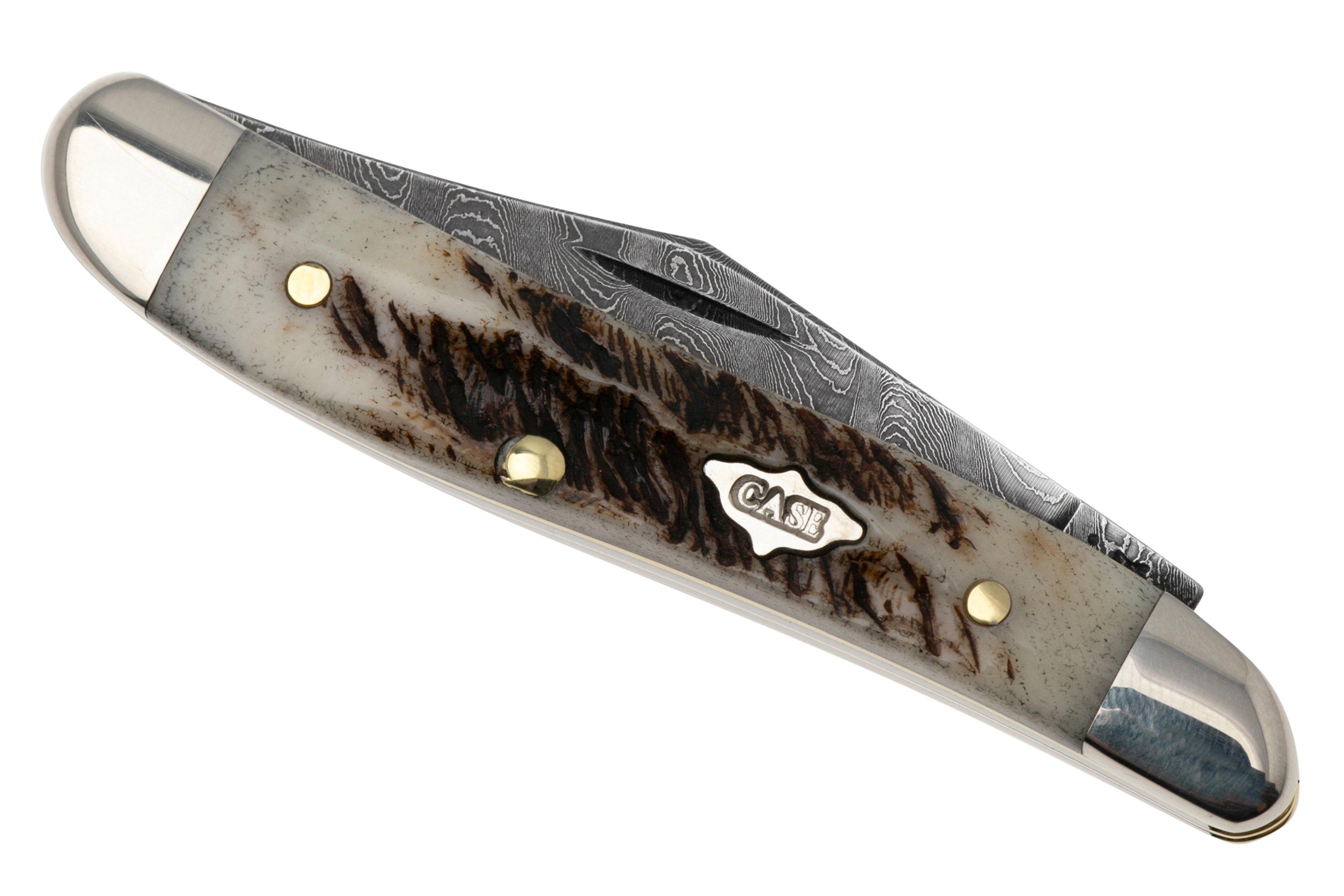 バーベキュー・調理用品 BRIEFING REVERSIBLE CUTLERY CASE Case Peanut 77467 Vintage Bone, Damascus V6220 DAM pocket knife