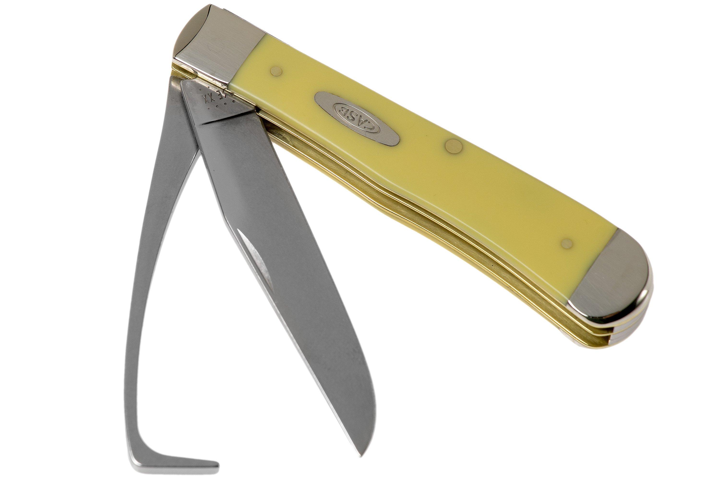 Case Equestrian Yellow Synthetic, 80163, 3254HP SS pocket knife