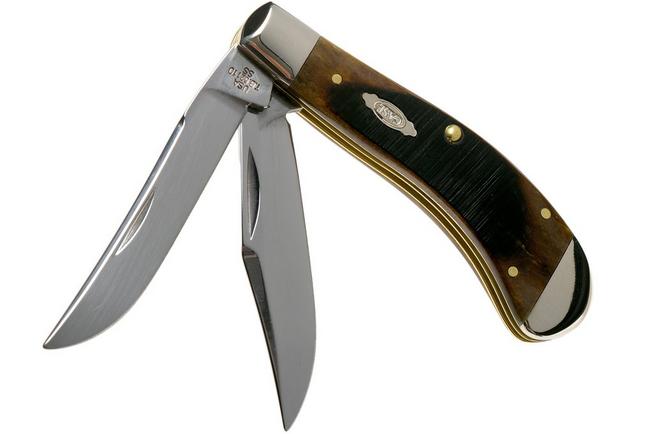Image for Case Saddlehorn Dark Molasses Bone, Sawcut, 83145, TB62110 SS pocket knife