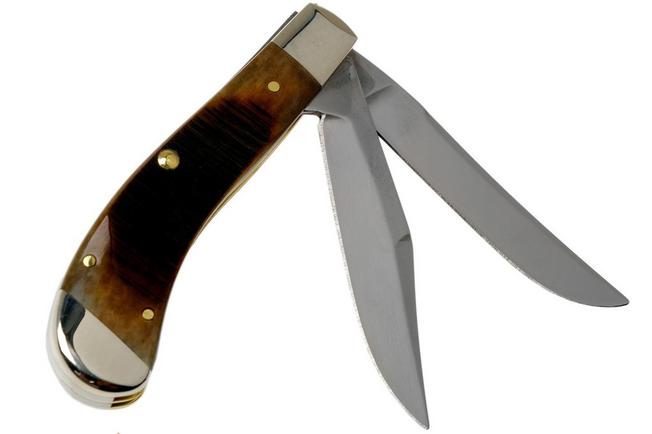 Image for Case Saddlehorn Dark Molasses Bone, Sawcut, 83145, TB62110 SS pocket knife