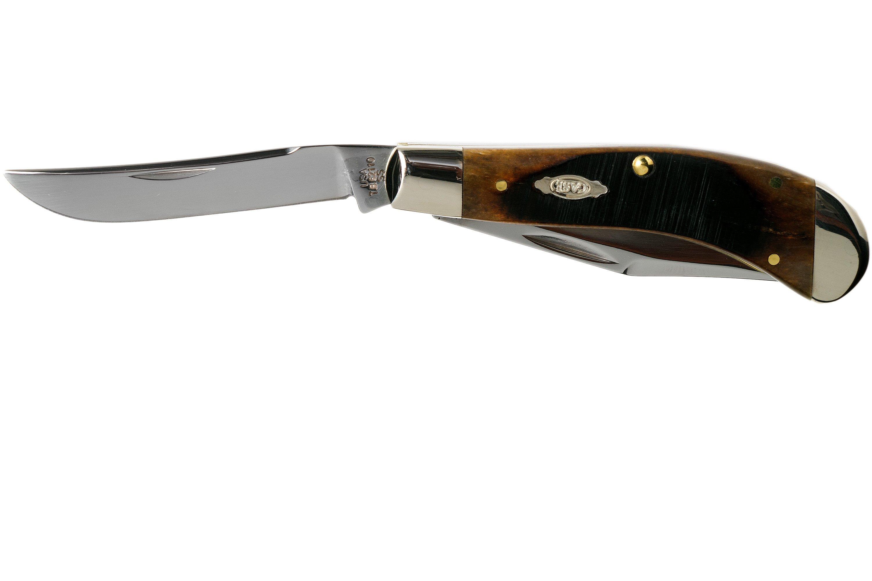 Case Saddlehorn Dark Molasses Bone, Sawcut, 83145, TB62110 SS