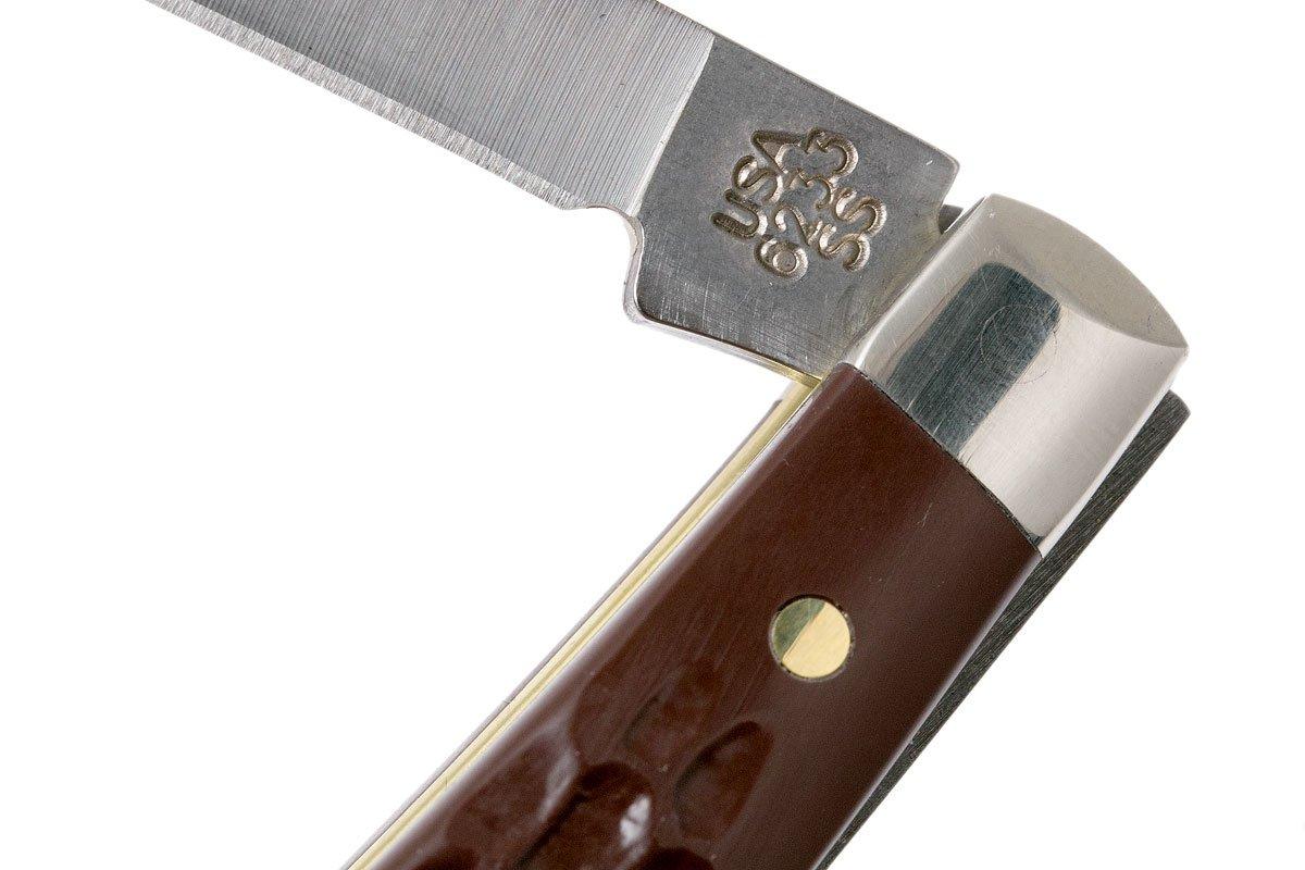 Case Small Pen Knife Brown Synthetic, 00083, 6233 SS zakmes Voordelig
