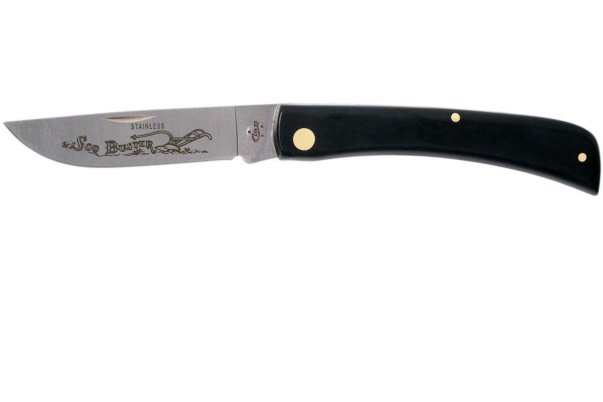 Case Jet-Black Synthetic Sod Buster Knife, 3.7 - 00092