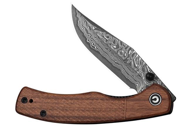 Afbeelding voor Civivi Clingman C23065B-DS1 Damascus, Milled Guibourtia Wood, zakmes, Taylor Martin design