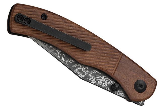 Afbeelding voor Civivi Clingman C23065B-DS1 Damascus, Milled Guibourtia Wood, zakmes, Taylor Martin design