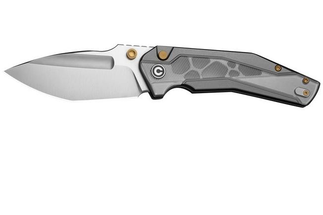 Afbeelding voor Civivi Wellmax Limited C24008C-1 Satin 14C28N, Gray Aluminum Polished Lexan Inlay, Limited Edition zakmes, Maciej Torbé design