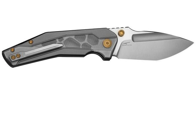 Afbeelding voor Civivi Wellmax Limited C24008C-1 Satin 14C28N, Gray Aluminum Polished Lexan Inlay, Limited Edition zakmes, Maciej Torbé design