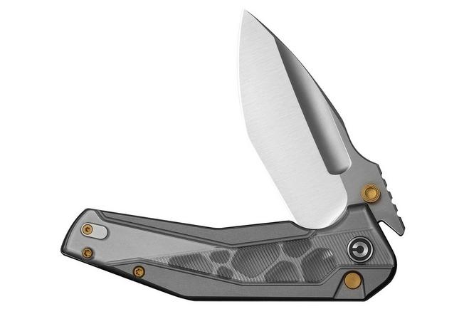 Afbeelding voor Civivi Wellmax Limited C24008C-1 Satin 14C28N, Gray Aluminum Polished Lexan Inlay, Limited Edition zakmes, Maciej Torbé design