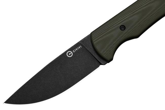 Image for Civivi Jencks C24051-2 Blackwashed 14C28N, OD Green G10, fixed knife