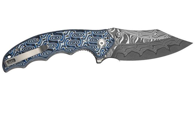 Afbeelding voor Civivi Pentad C24068-DS1 Damascus, Blue White Vortex Micarta, zakmes