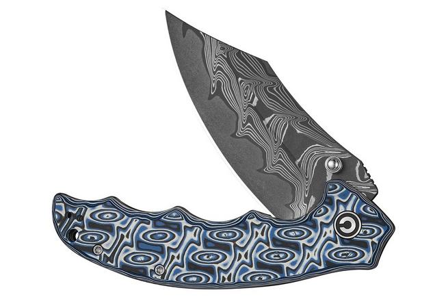 Afbeelding voor Civivi Pentad C24068-DS1 Damascus, Blue White Vortex Micarta, zakmes