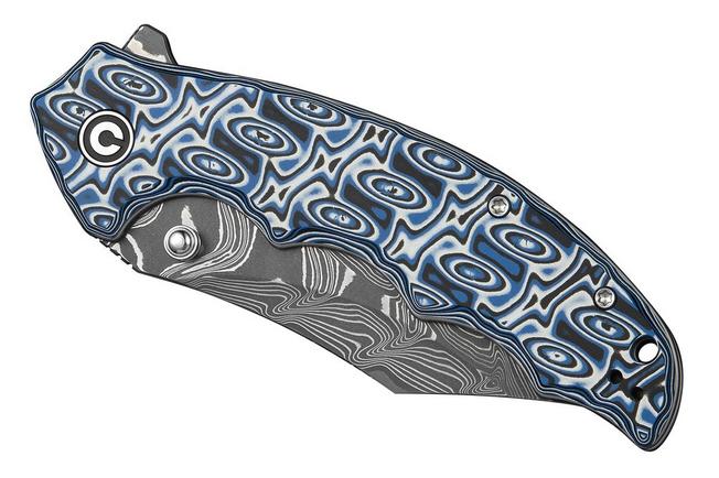 Afbeelding voor Civivi Pentad C24068-DS1 Damascus, Blue White Vortex Micarta, zakmes